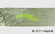 Physical Panoramic Map of Yumbel, semi-desaturated