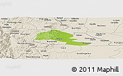 Physical Panoramic Map of Yumbel, shaded relief outside