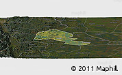 Satellite Panoramic Map of Yumbel, darken