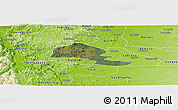 Satellite Panoramic Map of Yumbel, physical outside