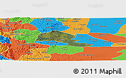 Satellite Panoramic Map of Yumbel, political outside