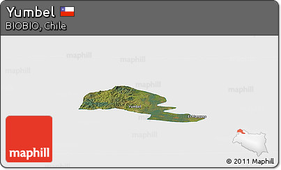 Satellite Panoramic Map of Yumbel, single color outside
