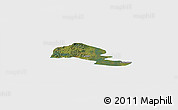 Satellite Panoramic Map of Yumbel, single color outside