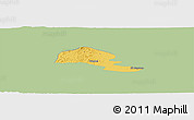 Savanna Style Panoramic Map of Yumbel, single color outside