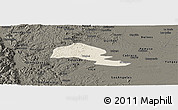 Shaded Relief Panoramic Map of Yumbel, darken