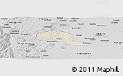Shaded Relief Panoramic Map of Yumbel, desaturated