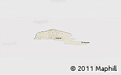Shaded Relief Panoramic Map of Yumbel, single color outside