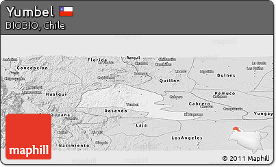 Silver Style Panoramic Map of Yumbel