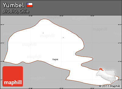 Gray Simple Map of Yumbel, cropped outside