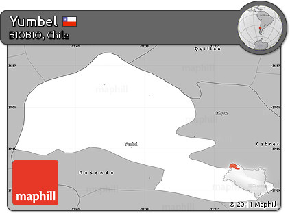Gray Simple Map of Yumbel