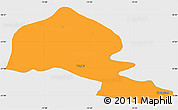 Political Simple Map of Yumbel, single color outside