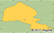 Savanna Style Simple Map of Yumbel, cropped outside