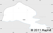 Silver Style Simple Map of Yumbel, single color outside