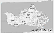 Gray 3D Map of CACHAPOAL, single color outside
