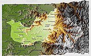 Physical 3D Map of CACHAPOAL, darken