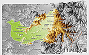 Physical 3D Map of CACHAPOAL, desaturated