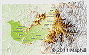 Physical 3D Map of CACHAPOAL, lighten