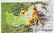 Physical 3D Map of CACHAPOAL, satellite outside