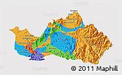 Political 3D Map of CACHAPOAL, cropped outside