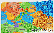Political 3D Map of CACHAPOAL, political shades outside