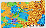 Political 3D Map of CACHAPOAL