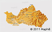 Political Shades 3D Map of CACHAPOAL, cropped outside