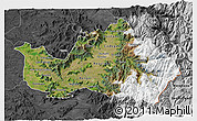 Satellite 3D Map of CACHAPOAL, darken, desaturated
