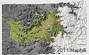Satellite 3D Map of CACHAPOAL, desaturated