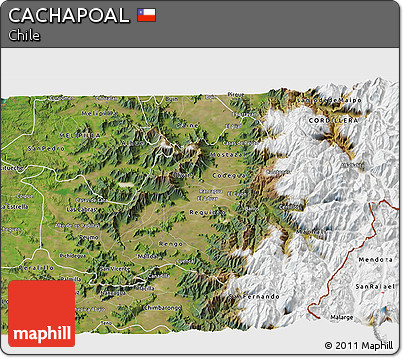 Satellite 3D Map of CACHAPOAL