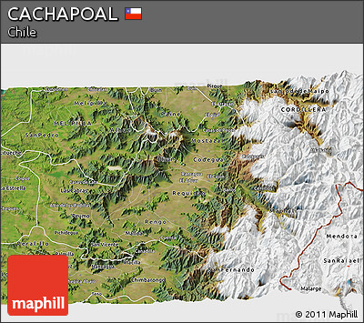 Satellite 3D Map of CACHAPOAL