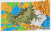 Satellite 3D Map of CACHAPOAL, political outside
