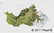 Satellite 3D Map of CACHAPOAL, single color outside