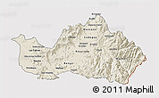 Shaded Relief 3D Map of CACHAPOAL, cropped outside