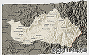Shaded Relief 3D Map of CACHAPOAL, darken