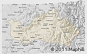 Shaded Relief 3D Map of CACHAPOAL, desaturated
