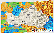 Shaded Relief 3D Map of CACHAPOAL, political outside