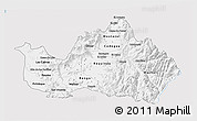 Silver Style 3D Map of CACHAPOAL, single color outside