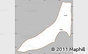 Gray Simple Map of Coinco, cropped outside