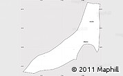 Silver Style Simple Map of Coinco, cropped outside