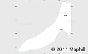 Silver Style Simple Map of Coinco, single color outside