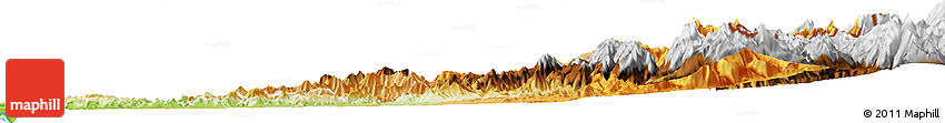 Political Shades Horizon Map of CACHAPOAL, physical outside