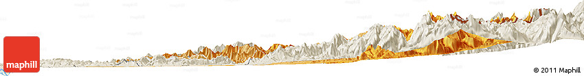 Political Shades Horizon Map of CACHAPOAL, shaded relief outside