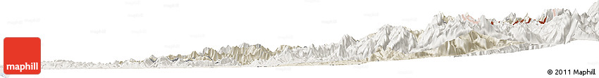 Shaded Relief Horizon Map of CACHAPOAL, lighten