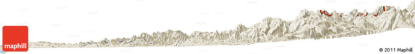 Shaded Relief Horizon Map of CACHAPOAL