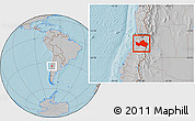 Gray Location Map of CACHAPOAL, hill shading