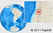 Shaded Relief Location Map of CACHAPOAL