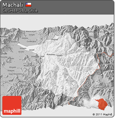 Gray 3D Map of Machali