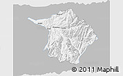 Gray 3D Map of Machali, single color outside