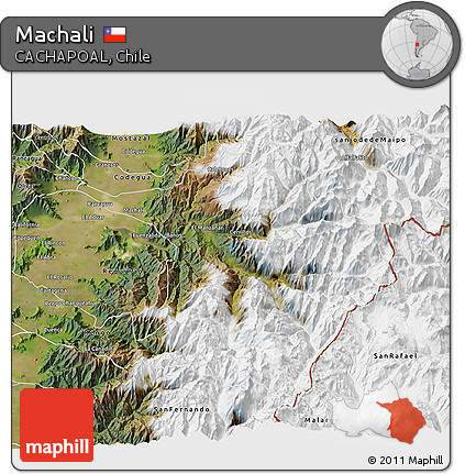Satellite 3D Map of Machali