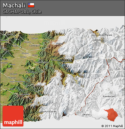 Satellite 3D Map of Machali